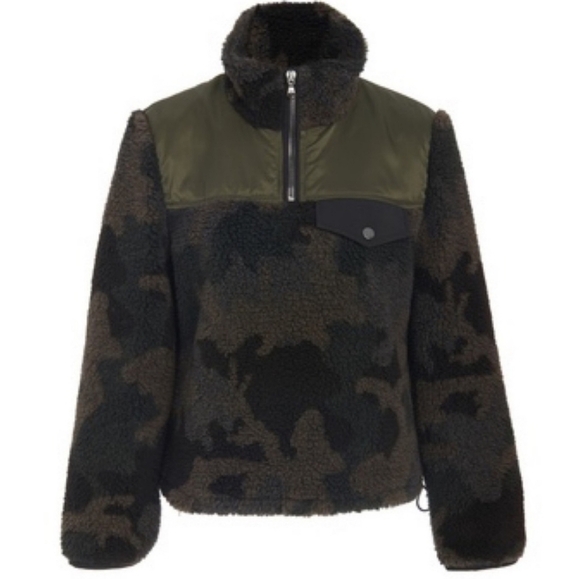 VERONICA BEARD Kylan Sherpa Quarter Zip Pullover Size M - Picture 5 of 10